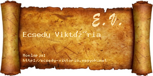 Ecsedy Viktória névjegykártya