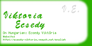 viktoria ecsedy business card